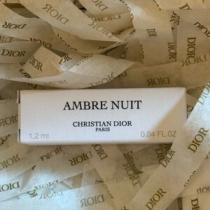Dior Ambre Nuit Perfume Sample - White and Gold